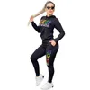 Women's Two Piece Pants designer DD6663 casual sports fashion hot stamping set, long sleeved hooded high-quality autumn and winter two-piece set YIOV