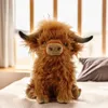 Stuffed Plush Animals CYISONAL Highland Cow Stuffed Animals Plush Toy Fluffy Bull Animal Doll Soft Gift for Kids Boys Girls 10 Inches Tall