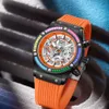 ONOLA Fashion Nouvelle montre masculine Rainbow Diamond entièrement automatique Mécanique mécanique Ruban étanche pour hommes