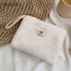 Sacchetti cosmetici da donna peluche borse per trucco portatile portatile grande capacità di moda casual moda grazioso modello per le vacanze del fine settimana