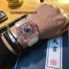 Luxury Watch Hollow Tourbillon Out Mens Transparent Mécanique personnalisée Automatique Luminal imperméable Swiss Mouvement Swiss Wrists Ly