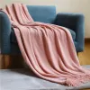 sets Emulation Cashmere Siesta Blanket Solid Color Knitted Sofa Throw Blankets Skinfriendly Bedding Soft Blanket for Bed Cozy Shawl