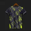 T-shirts Mens Breathable Sportswear Color Stripe Print Training Uniform Outdoor Badminton Shirts Mens Table Tennis Short Sleeve TopsL2404