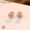 Bolzenohrringe CzCity 925 Sterling Silber Zirkon für Frauen kleine schöne exquisite Blumenparty Schmuckfabrik Großhandel Großhandel