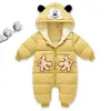 One-Pieces OLEKID 2023 Autumn Winter Baby Rompers Cartoon Plus Velvet Newborn Jumpsuit Toddler Girl Overalls Baby Boy Snowsuit Toddler Coat