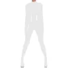 PVC Leather Vrouw onschadelijk Catsuit sexy dames natte latex look look dames jumpsuit met lange mouwen met rug zipper o-neck rompers 7xl