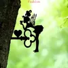 Speels elf stalen silhouet muur gemonteerd decoratie kunst huis tuin tuin decor patio perfecte huisverwarming verjaardag cadeau muur d 240419