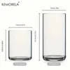 Tumblers 1/4Pcs Transparent glass Cups Juice Water Milk Drink Beer Mug Round And Long Design Suitable For Family Gathering Parties H240425