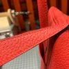 Designer Bag ldy L Tråd Full Wax Manual Sying Linndies Bag 26cm läder Big Red Gold Buckle Portable