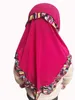 Hijabs Beautiful Arab Muslim Hijab for Girls Little Islamic Cap Decorative Border Random Children Hijab 1 to 5Years d240425