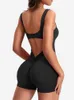 Women's Jumpsuits Rompers 2024 Summer New Womens Ultra thin Hip Lift Integrated Short Shoulder Strap Backless Ultra thin Hip Lift Jumping Dress Y240425