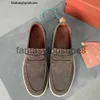 Loro Piano Lp Özellikler Ayakkabı Ayakkabı Klasik Slip-On Common Casual Big Head Fasulye Ayakkabı Üzerinde Tembel Ayakkabılar 1npi