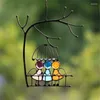 Decoratieve beeldjes Suncatcher hanger Mini gekleurd vogelglas raamhangende muur hangende gekleurde vogels decor kamer accessoires