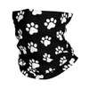 Fashion Face Masks Neck Gaiter Dog Paw French Bulldog Cartoon Bandana Neck Gaiter Printed Balaclavas Mask Scarf Warm Headwear Hiking Unisex Adult Windproof Y240425