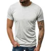 Herenpolo's 100%katoenen T-shirt voor mannen Ronde nek Sport T-shirts Gym Fitness Running Reding Casual Ademende korte mouw Sportswearl2404