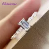 Elsieunee 100 925 Sterling Emerald Cut Simulated Diamond Wedding Ring Fashion Bijoux Gift For Whole 2112178241936