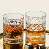 Gobelers spirits verres transparents épaissis anaglyphe verre tasse barre de luxe vodka whisky saké shochu liqueur drinkware h240425