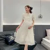 Annelik Elbiseleri 2024 Yaz artı Beden Hamile Kadınlar Cheongsam Puff Sleve Moda Hamile Moda Nakış Organza Elbise Parti Tatlı