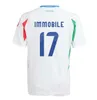 Soccer Trikots Italienisch 2024 Euro -Pokal Nationalmannschaft Baggio Italia Jersey Verratti Chiesa Vintage Jorginho Fußballhemd Barella Maldini Kids Kit Kit