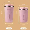 Tumblers Stainless steel coffee cup 380/510ML hot leak proof travel vacuum insulated water bottle H240425