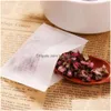 Strainers Paper Tea Bags Empty Heat Seal Filter Herb Loose Disposable Infuser Strainer 7x10cm Lx4670 Drop Delivery Home Garden Kitch Dho5t