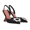Amina muaddi Sandals 90mm Crystal embellished Gilda Slipper strap spool Heels heel clear for slipper women summer luxury designers shoes Banquet dress women's shoe
