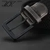 Belts 2024 New Mens Elastic Weaving Strap Casual Canvas Elastic Strap Korean Version Needle Buckle Strap Q240425