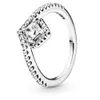 925 Sterling Silver Square Glitter Wismbone Ring Enamel Saint-Valentin de la Saint-Valentin pour femmes 198420C01 Fashion Gift Diamond Ring