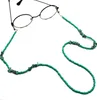 Nowy modny turkusowe okulary łańcuch plastikowego spektaklu z koralikami ogniwa zielone okulary przeciwsłoneczne łańcuch 75 cm 12pcllot Whole5337046