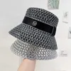 Wide Brim Hats Bucket Hats New Summer Bucket Hats C For Women Fashion Hollowout Spring Fisherman Hat With Blet M Female Outdoor Suncreen Beach Hat Gift J240425
