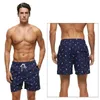 387M Men's Swimwear DATIFER Summer New Fashion Polyester Men Shorts Beach Quick Dry Printing Swimsuit Plus Size Mesh Liner Surfing Gym d240424