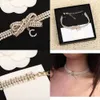 S 2023 Kwaliteit Charm hanger Tiffanlies Choker met diamant- en natuurschaalkralen hebben doosstempel PS7579A OG54 Oorspronkelijke kwaliteit