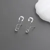 Boucles d'oreilles étalon 2024 Fashion Paper Clip personnalité Hip-hop Design tendance INS Korean Metal Pin pour femmes bijoux pour femmes