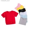 Conjuntos de ropa Impresión de moda de verano 2 PCS Camiseta de manga corta Juego de camisetas para niños y niñas de 2-12 años Top de ropa para niños Top Childrens Q240425