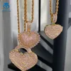 Bling Moissanite 925 Sliv Gold Gold Catena a sospensione Gold Oro Pendante Collane di gioielli a sospensione per donne