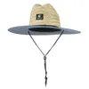 Fashion Lifeguard Hat Pagning Weave Lady Summer Beach Sun Stampa per esterni larga Panama taglia 5760 cm 240415
