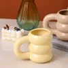 Tumblers 1st Water Cup Ceramic Mug Nordic Coffee Cups With Big Hand Travel Handgjorda porslin Drinkware Coffeeware Gift H240425