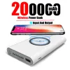 BANCO 200000MAH sem fio PowerBank Carregador portátil Twoway sem fio carregamento Powerbank Charger TypeC Bateria externa para iPhone