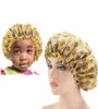 2pcsset color bonnet setoso per i genili per bambini africano bonnet ankara cofano per bambini cappello da sonno avvolgimento per capelli per cappelli da testa 9038084