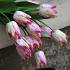 Dekoracyjne kwiaty Tulip Flower Branch 3D Printing Sztuczny do dekoracji domowy wystrój przyjęcia Fałszywe akcesoria ścienne