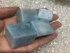 5st Naturlig stor storlek Blue Aquamarine Cube Stone Crystal Rock Quartz Gemstone Mineral Examen DIY JEYCTAL DECORATION GIFT9887520