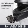 Accessoires Camsteer AGV K5 K5S Premium Customized Motorrad Helm Aluminium Chin Mount für GoPro Hero 11 10 9 8 Insta360 x2 x3 DJI Kamera