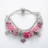 Charmarmband Annapaer Luxury Catena vintage smycken Söt rosa kedja Charms Bangle Rhinestone Pärlor Armband Personlighet B16067