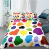 sets Cute Cow Pattern Lovely Comfortable Set King Size Bedding Set Duvet Cover Set with Pillowcase 220X240 Double Bed Set Bedclothes