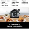 FD302 FOODI 11-en-1 Pro 6.5 QT Cuiseur à pression Fryer qui cuit à la vapeur, cuisiniers lents, sears, sauts, se déshydrate plus avec une assiette de 4,6 Qt Crisper, nidium