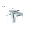 Bathroom Sink Faucets Chrome Plated Brass & Glass Material Deck Mounted Cold Water Of Mixer