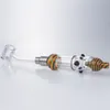 NC101 Couleur en tête de couleur Bong Bong Fumer Pipes 510 Titane Ceramic Tip Quartz Banger Nail 45/90 degrés de gréement de gréement époustouflant Pipe de gréement