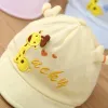 Accessoires cartoon babyhoed zachte lente herfst piekcap lucky giraf kleine maand pasgeboren baby honkbal pet voor kinderen 06 maand