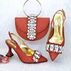 Casual Shoes Doershow Beautiful Style Italian With Matching Bags African Women And Set For Prom Party Summer Sandal HGG1-11