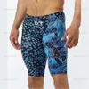 Troncos de natación para hombres lycra patrón pantalón pantalón pantalón de playa rápido marítimo marítimo marítimo marítimo pantalones jammer jammer pantalones de surf Knickers 240411